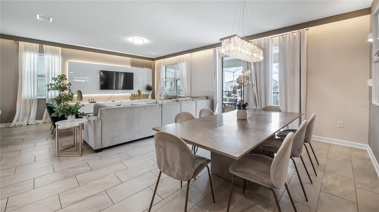 Dining area inside Luxe Magic Villas